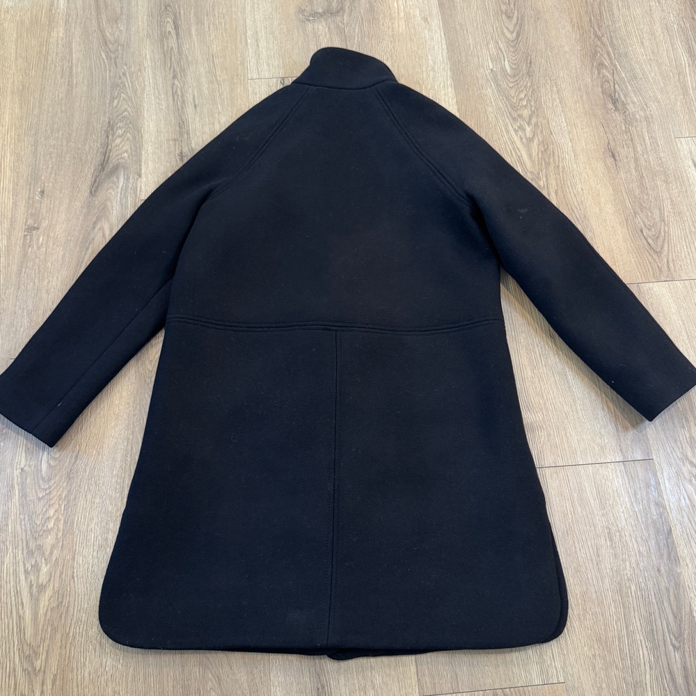 Madewell Estate Cocoon Coat Black Wool Blend In Insuluxe Fabric Peacoat Size XXS - Picture 12 of 13